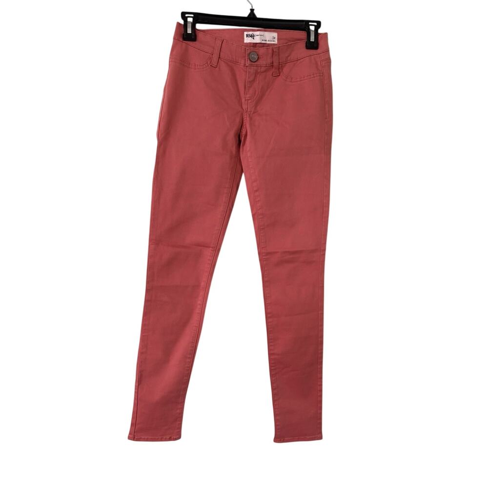 RSQ Skinny Miami Jegging Size 1 Reg Coral Stretch Denim 25” Waist 30” Inseam